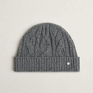 Cable Maillons beanie - Grey | Hermès USA
